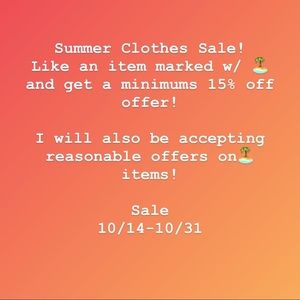 Summer Clothes Sale! 🏝